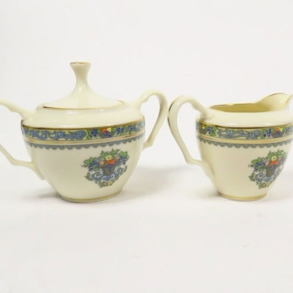 Lenox Autumn Sugar Bowl and Creamer Set